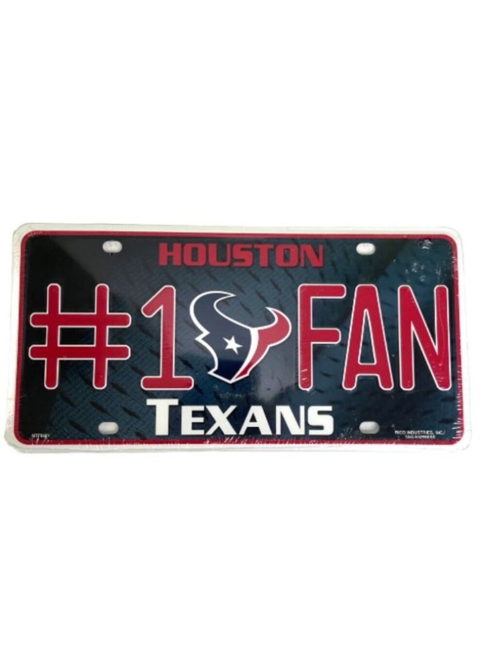Novelty License Plate Houston Texans Fan Official NFL Souvenir Aluminum New